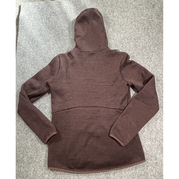 KUHL Fleece Jacket Ascendyr Womens Small Burgundy Brown Hoodie Full Zip Gorpcore - Picture 3 of 11